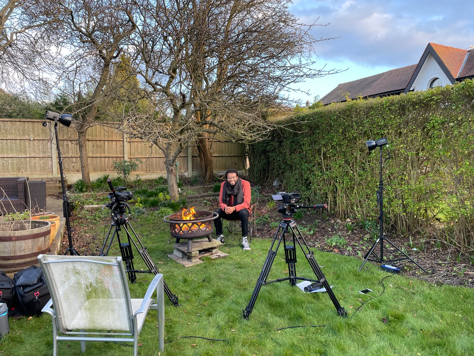 Luke filming Paul during the Pete shoot